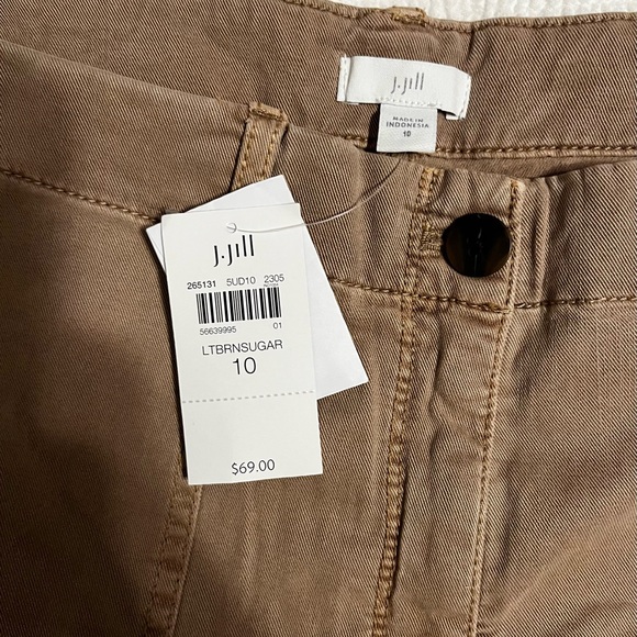 J. Jill Brown Bermuda Shorts Relaxed Fit Cotton - Picture 3 of 4